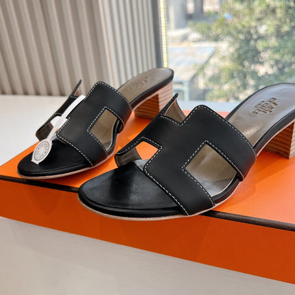 0ASIS SANDAL IN BLACK CALFSKIN