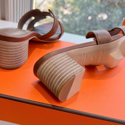 0ASIS SANDAL IN CHOCOLATE BROWN CALFSKIN