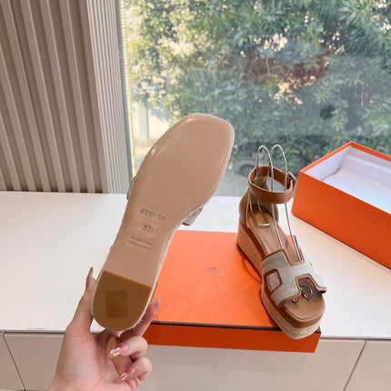 ELDA ESPADRILLE IN WHITE FABRIC AND BRONZE BROWN CALFSKIN