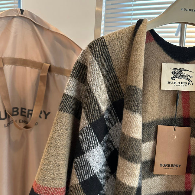 BURBERRY 25S PLAID KNIT JACKET 0030