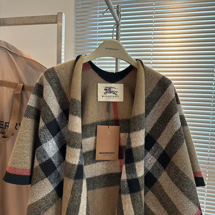 BURBERRY 25S PLAID KNIT JACKET 0030