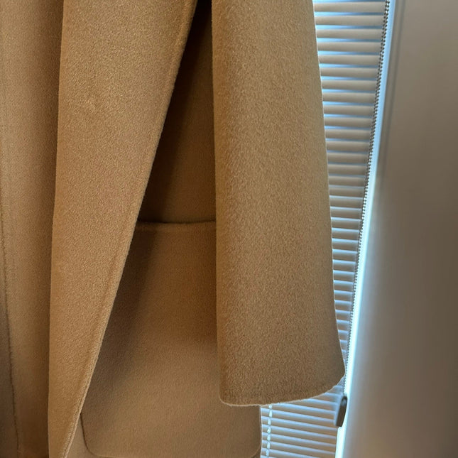 Loewe Coat Khaki Brown Cashmere