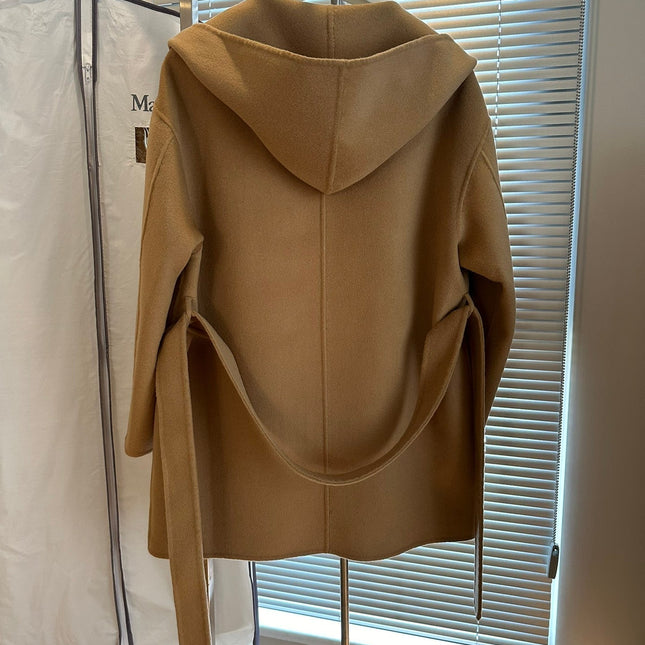 Loewe Coat Khaki Brown Cashmere
