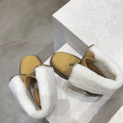 BOTTINE HADDOCK BOOTS IN CITRINE YELLOW SUEDE