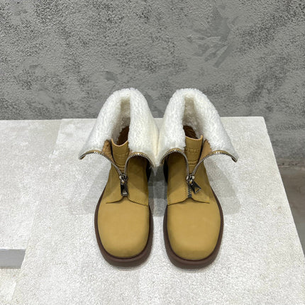 BOTTINE HADDOCK BOOTS IN CITRINE YELLOW SUEDE