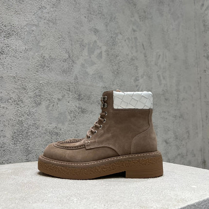 HADDOCK LACE-UP ANKLE BOOT IN WALNUT BROWN SUEDE