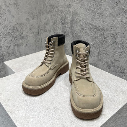 HADDOCK LACE-UP ANKLE BOOT IN KHAKI BROWN SUEDE