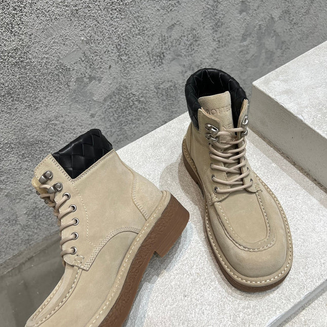 HADDOCK LACE-UP ANKLE BOOT IN KHAKI BROWN SUEDE