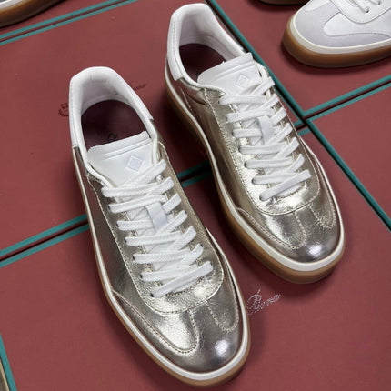 LP TENNIS WALK SNEAKERS SILVER CALFSKIN