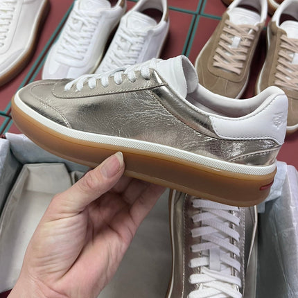 LP TENNIS WALK SNEAKERS SILVER CALFSKIN