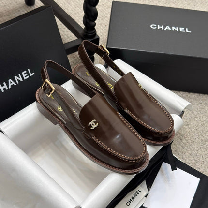 CC 25C Slingback Loafer Chocolate Patent Leather