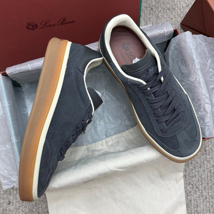 LP SNEAKERS IN DARK GREY SUEDE CONTRAST TRIM