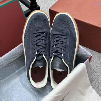 LP SNEAKERS IN DARK GREY SUEDE CONTRAST TRIM