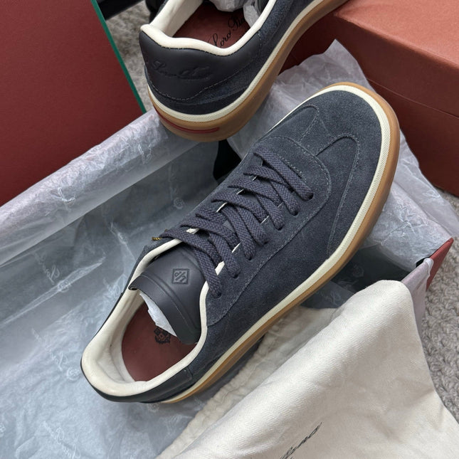 LP SNEAKERS IN DARK GREY SUEDE CONTRAST TRIM