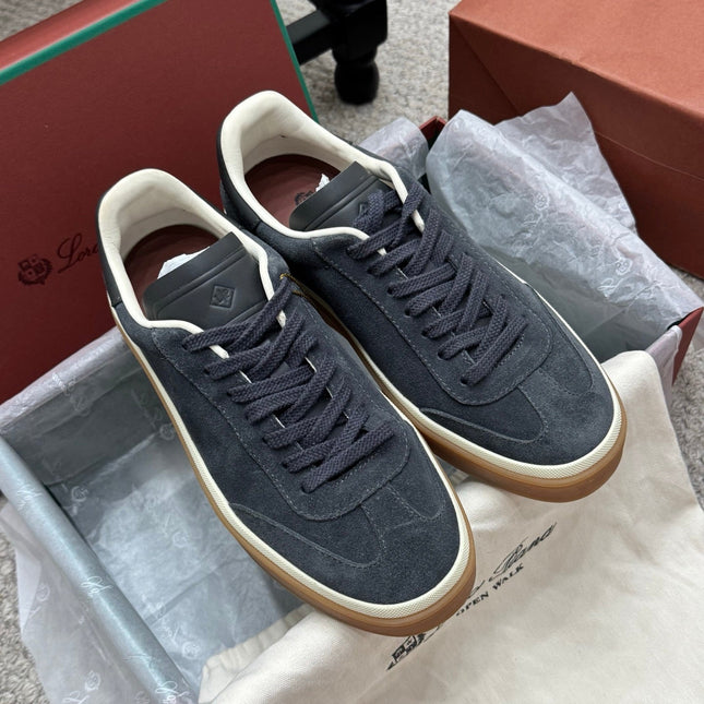 LP SNEAKERS IN DARK GREY SUEDE CONTRAST TRIM