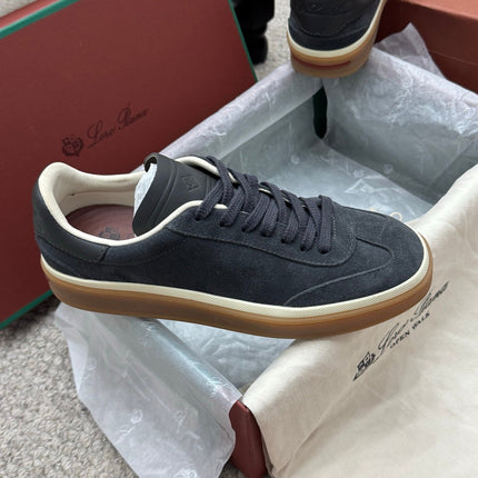 LP SNEAKERS IN DARK GREY SUEDE CONTRAST TRIM