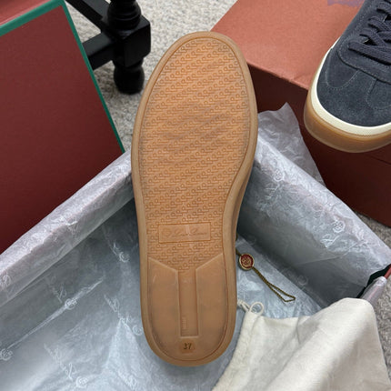 LP SNEAKERS IN DARK GREY SUEDE CONTRAST TRIM