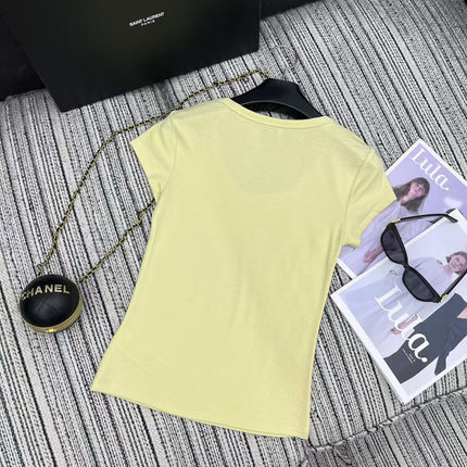 YSL T- Shirt Yellow Pastel 228405
