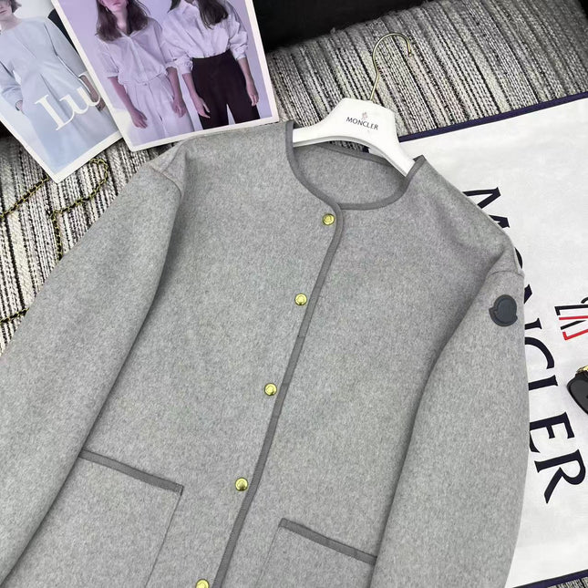 MONCLER 25S REVERSIBLE KNIT JACKET WITH A ROUND NECK 191