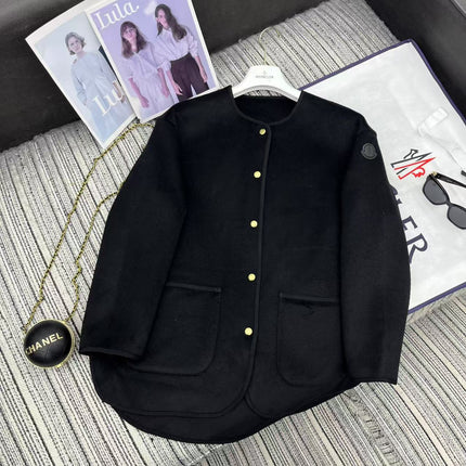 MONCLER 25S REVERSIBLE KNIT JACKET WITH A ROUND NECK 190