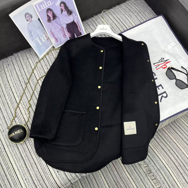 MONCLER 25S REVERSIBLE KNIT JACKET WITH A ROUND NECK 190