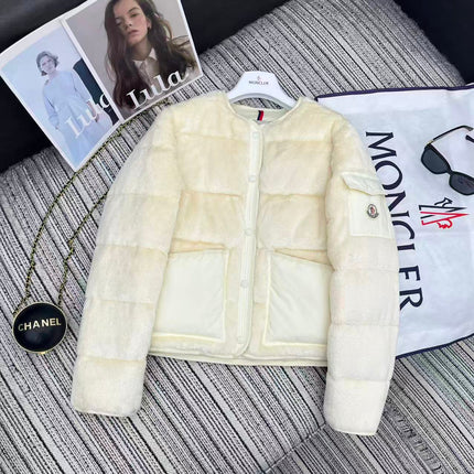 MONCLER 25S TEDDY FLEECE ROUND-NECK JACKET 193