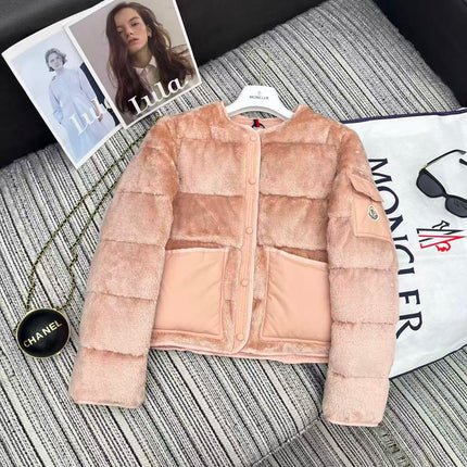 MONCLER 25S TEDDY FLEECE ROUND-NECK JACKET 192