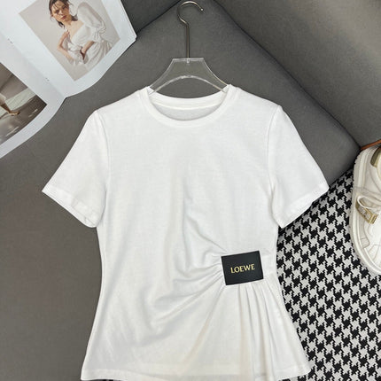 FITTED POLO SHIRT WITH PLEATED WAIST 255707