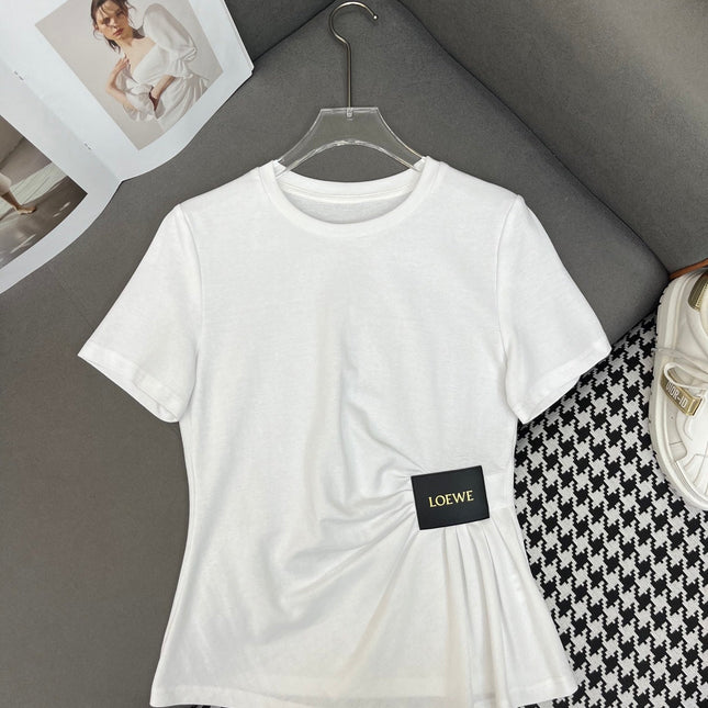 FITTED POLO SHIRT WITH PLEATED WAIST 255707