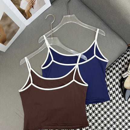 MIUMIU COTTON SPAGHETTI STRAP TOP 269080