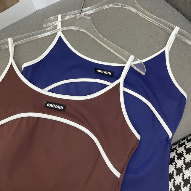 MIUMIU COTTON SPAGHETTI STRAP TOP 269080