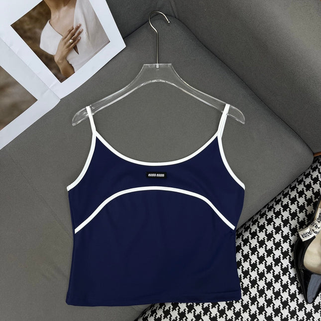 MIUMIU COTTON SPAGHETTI STRAP TOP 269080