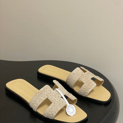 HM 25S ORAN SANDAL IN BEIGE SUEDE AND LAMBSKIN