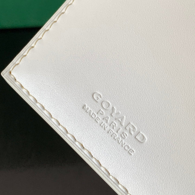 RICHELIEU CHECKBOOK WALLET 19 IN WHITE GOYARDINE CANVAS AND CALFSKIN