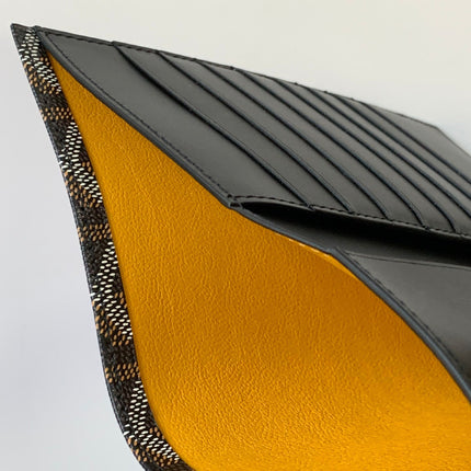 RICHELIEU CHECKBOOK WALLET 19 IN BROWN GOYARDINE CANVAS AND CALFSKIN