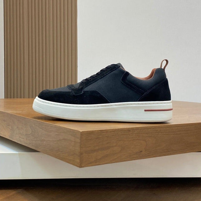 LP NEWPORT WALK SNEAKERS BLACK AND ANCHOR SUEDE