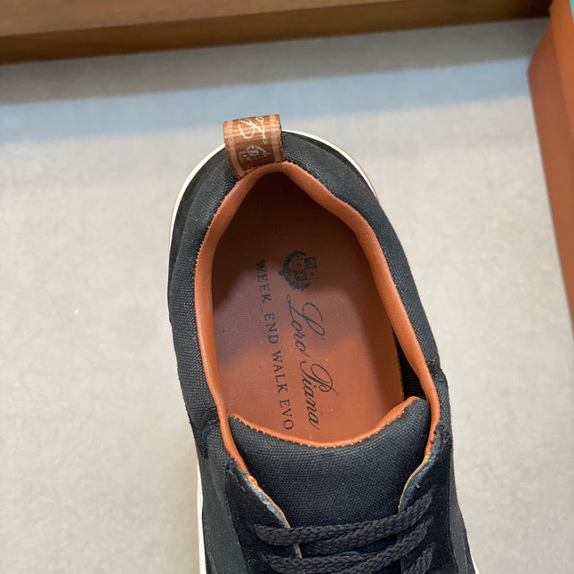 LP NEWPORT WALK SNEAKERS BLACK AND ANCHOR SUEDE