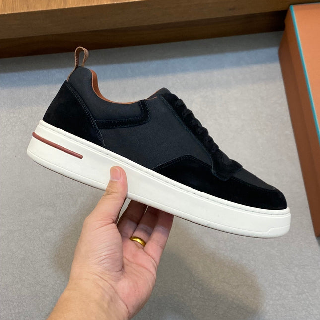 LP NEWPORT WALK SNEAKERS BLACK AND ANCHOR SUEDE