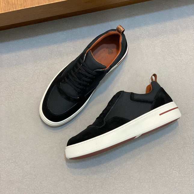 LP NEWPORT WALK SNEAKERS BLACK AND ANCHOR SUEDE