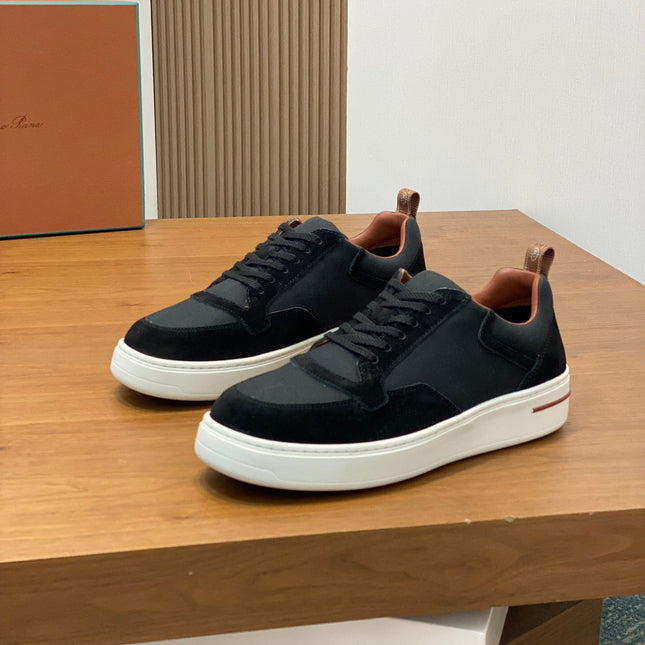 LP NEWPORT WALK SNEAKERS BLACK AND ANCHOR SUEDE