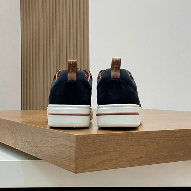 LP NEWPORT WALK SNEAKERS BLACK AND ANCHOR SUEDE