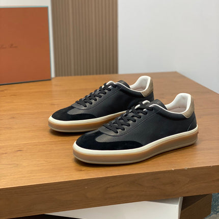 LP 360 TENNIS WALK SNEAKERS BLACK MESH CALFSKIN