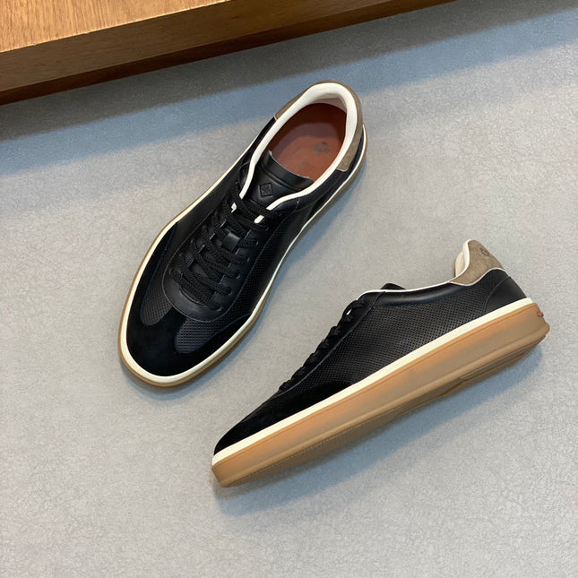 LP 360 TENNIS WALK SNEAKERS BLACK MESH CALFSKIN