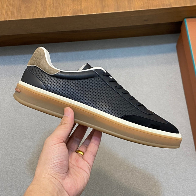 LP 360 TENNIS WALK SNEAKERS BLACK MESH CALFSKIN