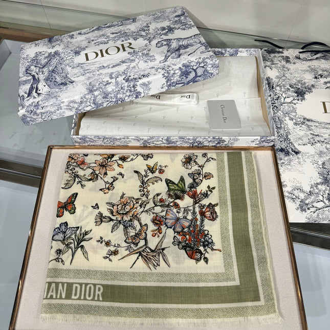 SCARF 180 CM IN COLORFUL CASHMERE AND SILK 408422