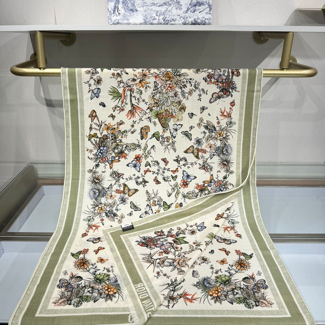 SCARF 180 CM IN COLORFUL CASHMERE AND SILK 408422