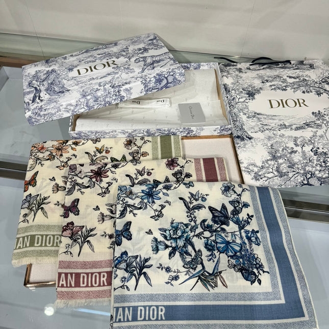 SCARF 180 CM IN COLORFUL CASHMERE AND SILK 408422