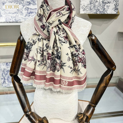 SCARF 180 CM IN COLORFUL CASHMERE AND SILK 408421