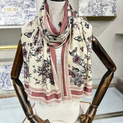 SCARF 180 CM IN COLORFUL CASHMERE AND SILK 408421