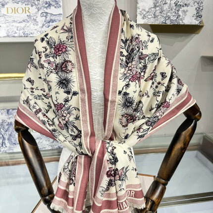 SCARF 180 CM IN COLORFUL CASHMERE AND SILK 408421